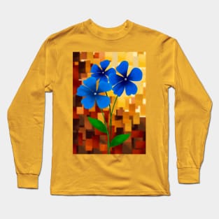 Blue Flowers Long Sleeve T-Shirt